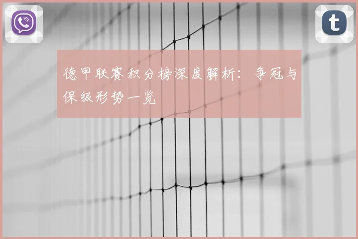 德甲联赛积分榜深度解析：争冠与保级形势一览